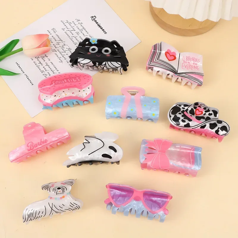 

New Design Acrylic Fashion Hamburger Hair Clips Dopamine Women's Clip Accessories Sunglasses Hair Claw Girl Hair Accessoires
