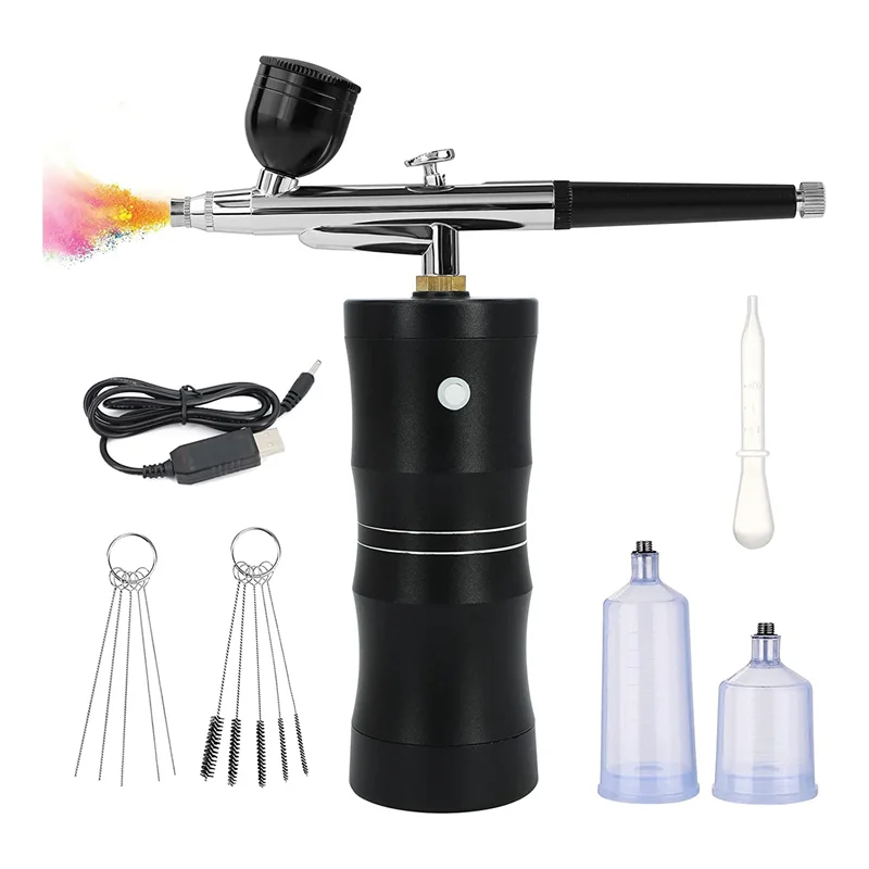 

Air Brush Kit Auto Handheld Sprayer Air Brush Rechargeable Portable Cordless Air Brush Painting for Painting Nail Art