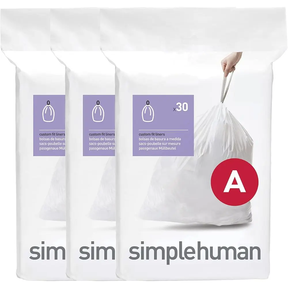 

90-Count Customizable Liners for Dispenser Packs, 4.5L White Trash Bags