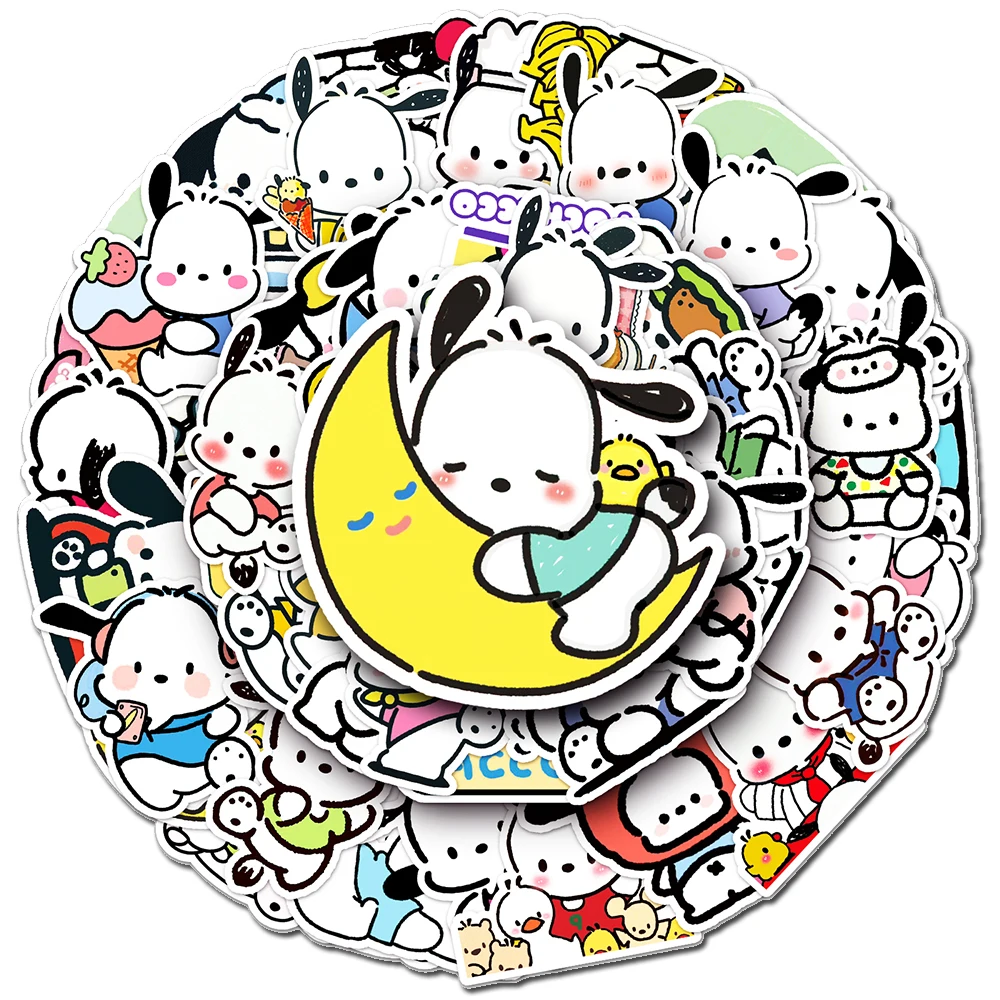 10/30/50PCS Sanrio Pachacco Stickers Cute Cartoon Kids DIY Decoration Gift Toy Laptop Suitcase Skateboard Helmet Phone Sticker