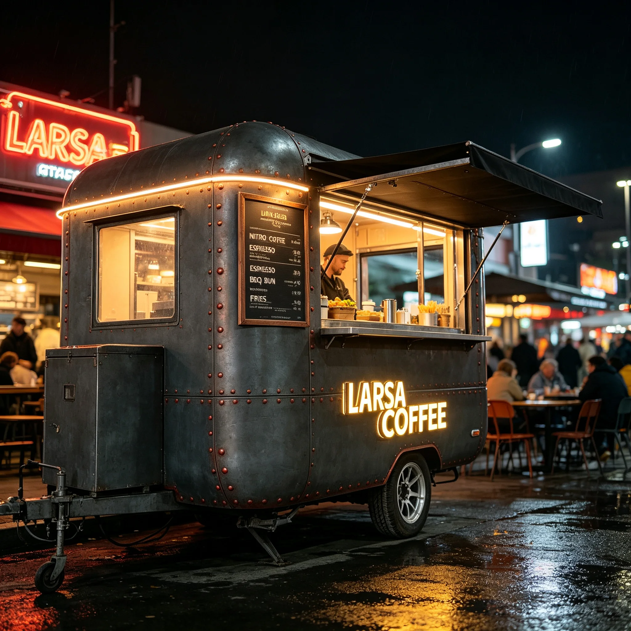 Well Structured Mobile Galvanized beer trailer with catering equipment restaurant barbuce trailer small food track for sale