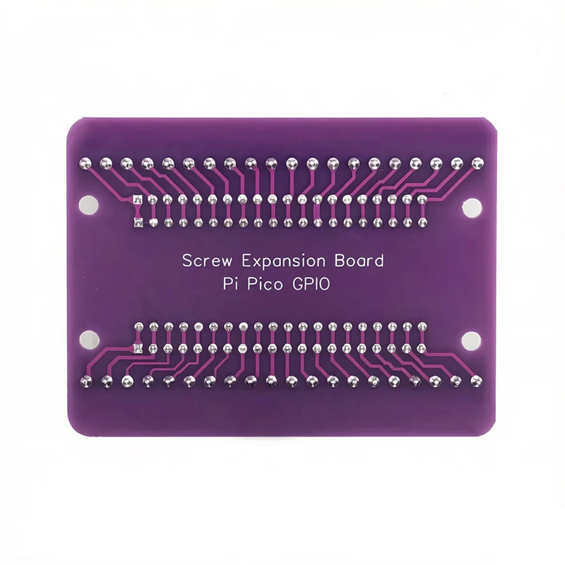 Płytka rozszerzeń z terminalami śrubowymi do Raspberry Pi Pico, moduł GPIO, fioletowa płytka PCB, adapter, opcja montażu na lutowane lub luźne elementy. — zdjęcie produktu 6
