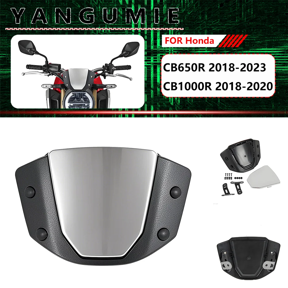 Sporty Styling Front Windscreen for Honda CB1000R CB650R 2018-2023, Motorcycle Tuning Exterior Wind Deflector Accessories