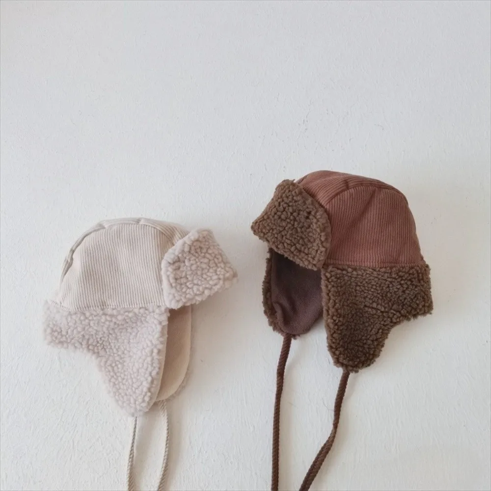 

Creative Corduroy Earmuffs Hat Windproof Cold Proof Ear Protection Hat Thickned Children Warm Hat Autumn Winter