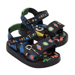 Mini Melissa scarpe Casual in gelatina Open Toe per bambini ragazze ragazzi sandali romani intrecciati stampati scarpe da spiaggia leggere per bambini