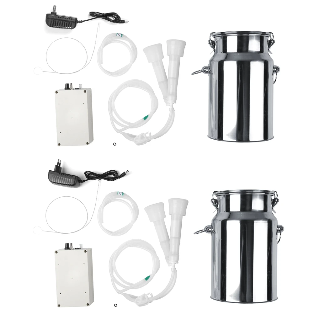 7L Household Electric Goat Cow Milking Machine with Vacuum Pulse Pump Goat Milking Machine 100-240V