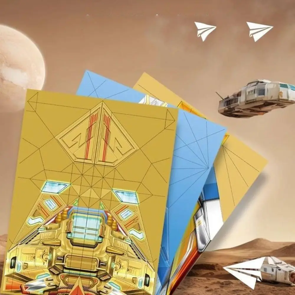 Paper Handmade Airplane Origami Art Learning Montessori Airplane Origami Set 3D Cartoon Versatile Paper Aircraft