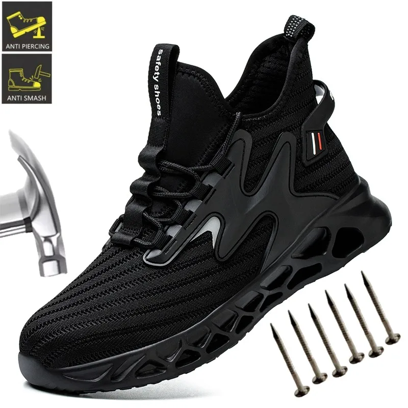 

Легкие дышащие кроссовки, рабочие походные ботинки, устойчивая к проколам подошва, строительная рабочая обувь, мужская защитная обувь