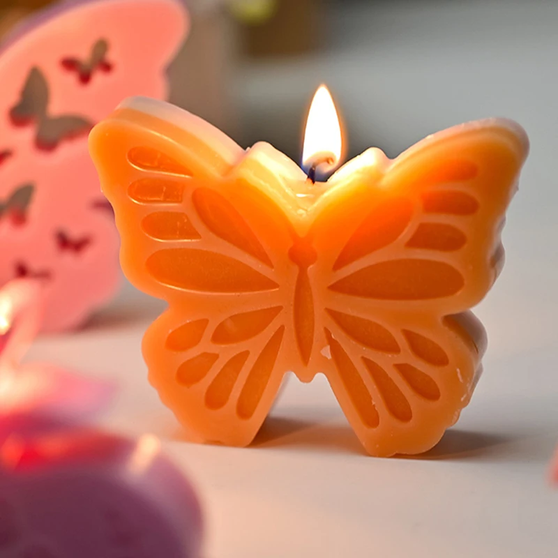 1/7 Uds molde de silicona de conejo de Pascua flor hueca impresa gato conejito vela molde de silicona resina moldes de yeso manualidades Diy decoración del hogar