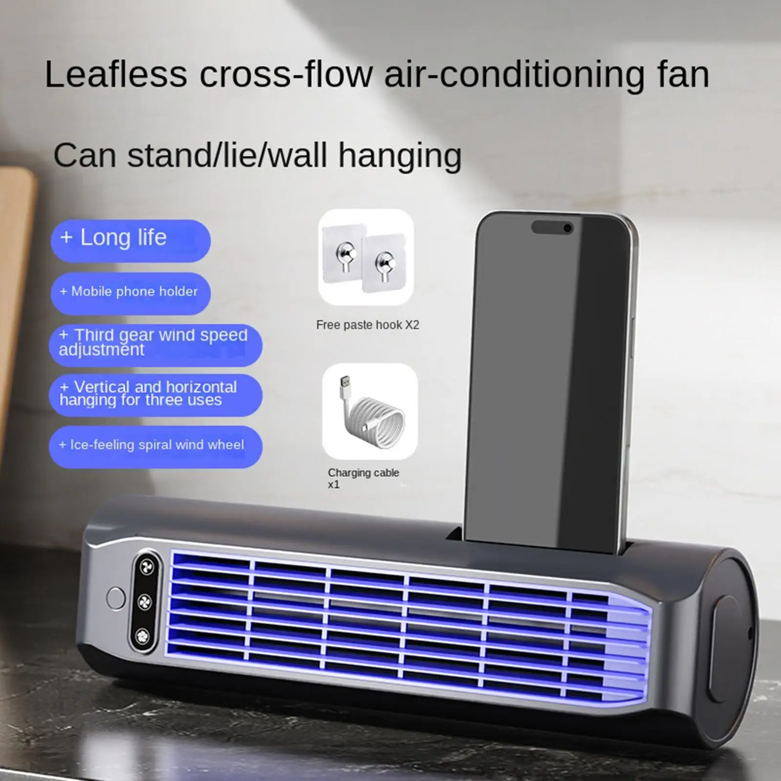 

Desk Tower Fan Cordless 3 Wind Speed Household Desktop Fan For Women Men Students Travelers Home Apartment Study Bedroom Living