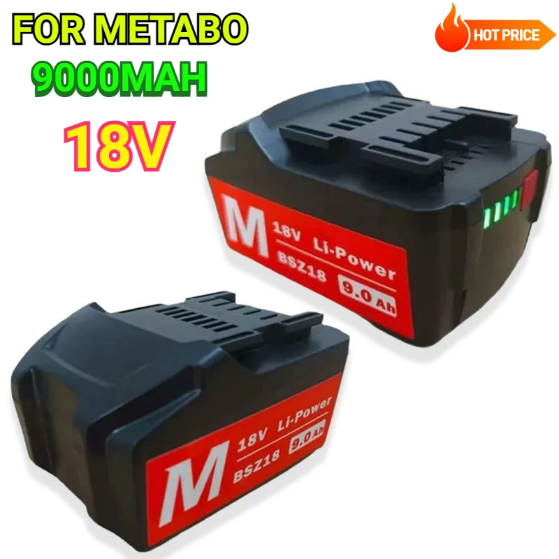 

18V 4.0-9.0Ah For Metabo Battery Power Tools Drill Driver Wrench Hammer Grinder for Metabo 18V Battery Asc30 Asc55 625592000