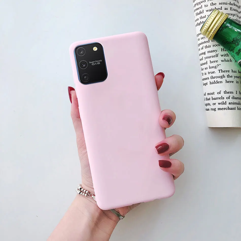 Matte Case For Samsung Galaxy S10 lite S20 Ultra S7 Edge S8 S9 S10e Note 8 9 10 Plus A10 A20 A50 A70 Solid Silicon Cover Case