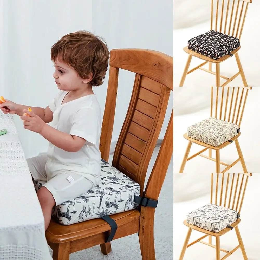 Waterproof Booster Seat Cushion Adjustable Breathable Unisex Booster Seat Pad Soft Sponge Removable Dining Chair Cushion