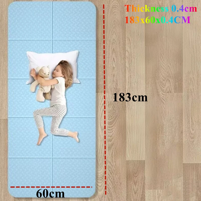 

1830x600MM Foldable Yoga Exercise Non-Slip Pilates Exercise Floor Double Sided Workouts 4mm Thick Mute Folding Travel Fitness