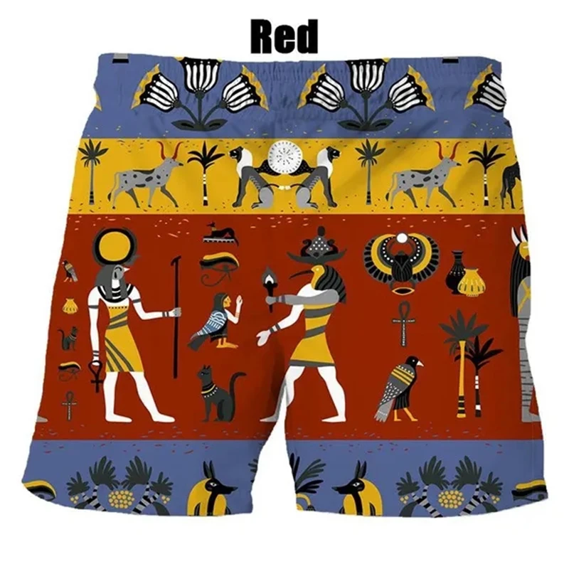 New Summer Hot Sale Fashion Egyptian 3d Printing Men\'s Women Casual Summer Shorts Cool Ice Shorts Gym Beach Pants Swim Trunks