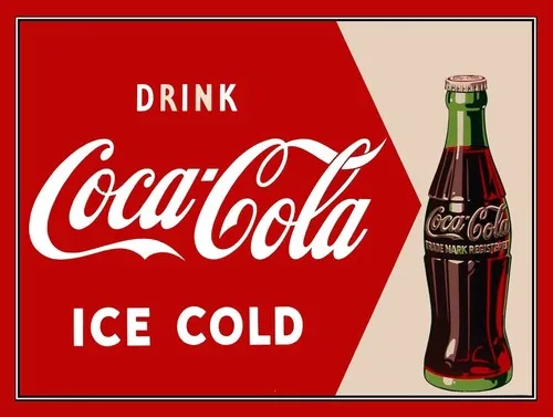 Drink Coca Cola, Retro Metal Plaque/Sign, Man Cave, Bar/Pub Novelty Gift
