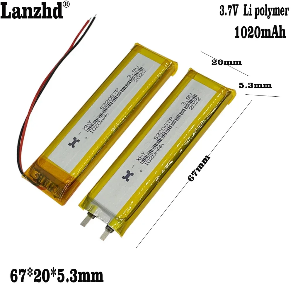 3,7 V Li Lithium 1020mAh Polymer Batterie für Punkt Lese stift Batterie Schrank Licht LED Küchen schrank Schrank Licht