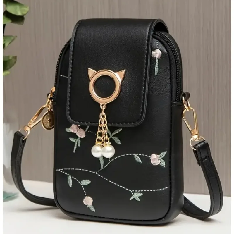 Neue einfarbige, exquisite Schultertasche für Damen, einfache vertikale Retro-Umhängetasche, modische Damentasche für Reisen – Detail 8