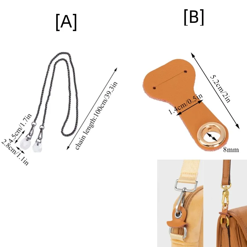 Metal Bag Chain Transformation Accessories For Issey Miyake Underarm Crossbody Replacement Handbag Strap Anti-wear Buckle