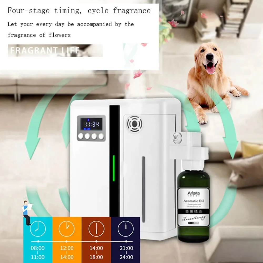 Scent Machine Aroma Diffuser Wall Mounted Hotel 160ML Aroma Diffuser With Fan Inside For Large Area Hotel Lobby Home Fragrance image 4