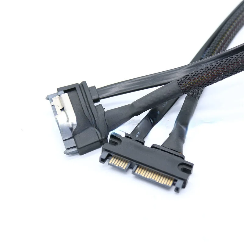 Sata Extension Cable SATA 22 Pin Male To Female SATA 3 III 22 Pin Male To Female 7+15 Pin SATA Data Power Combo 0.3M 0.5M