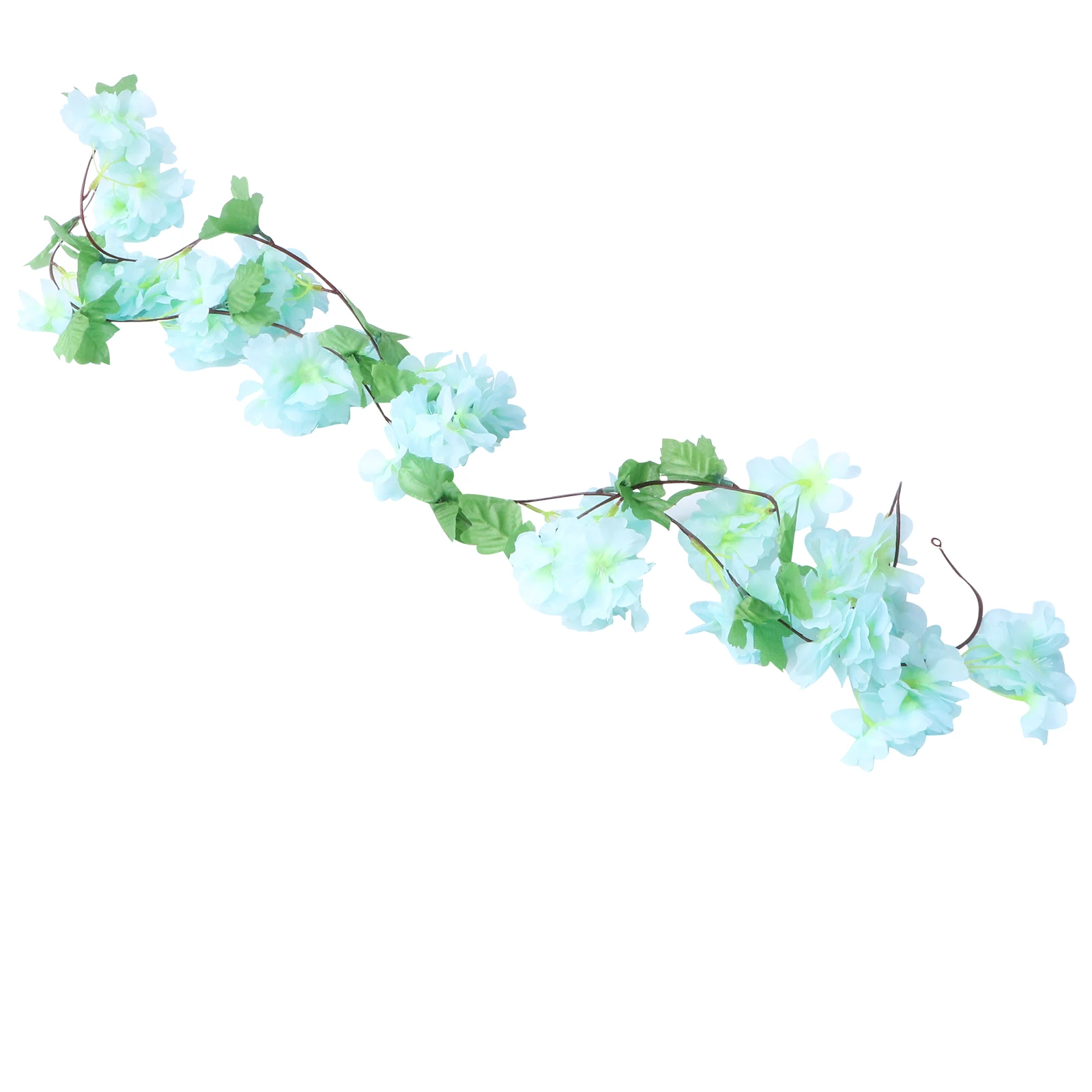 

Artificial Cherry Blossom Vine PremiumFlowerWedding Home Garden Blue Color Lifelike Design Year Round Summer Feeling