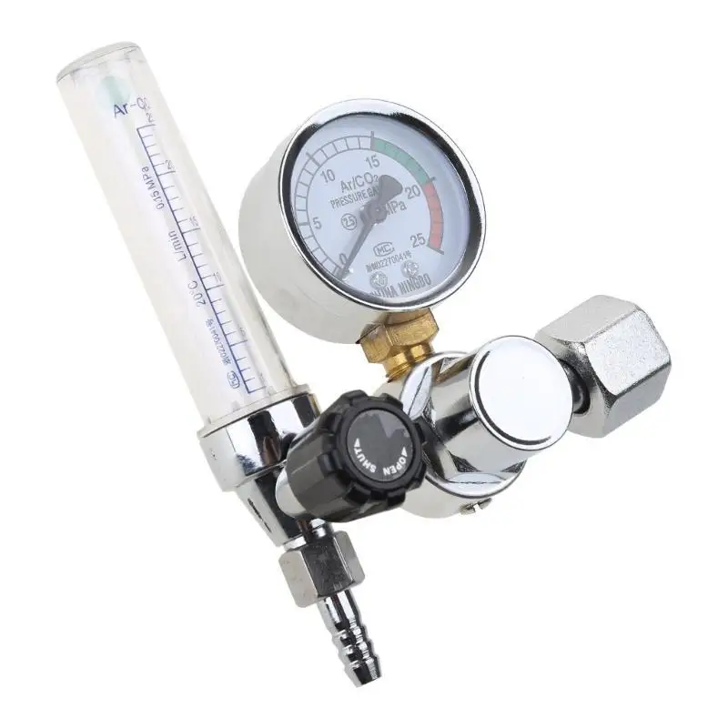 Zinc Alloy Professional Argon Flow Meter 0-25MPa 5/8