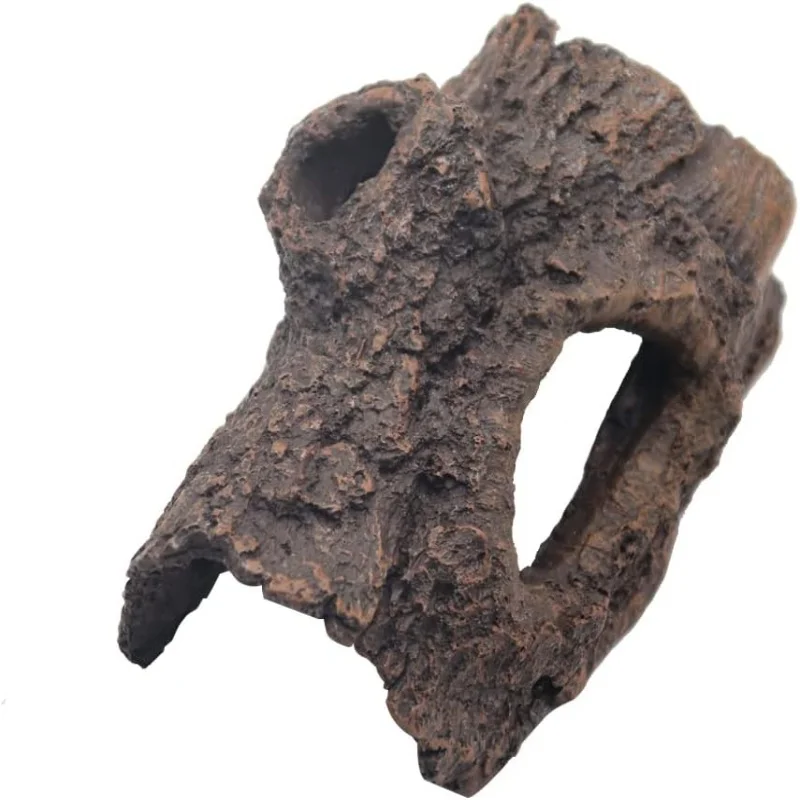 Decoración de hábitat para reptiles, escondites, curvas de corteza, decoración de pecera de acuario, cueva, árbol hueco, tronco para lagarto, camaleón, Gecko, serpiente