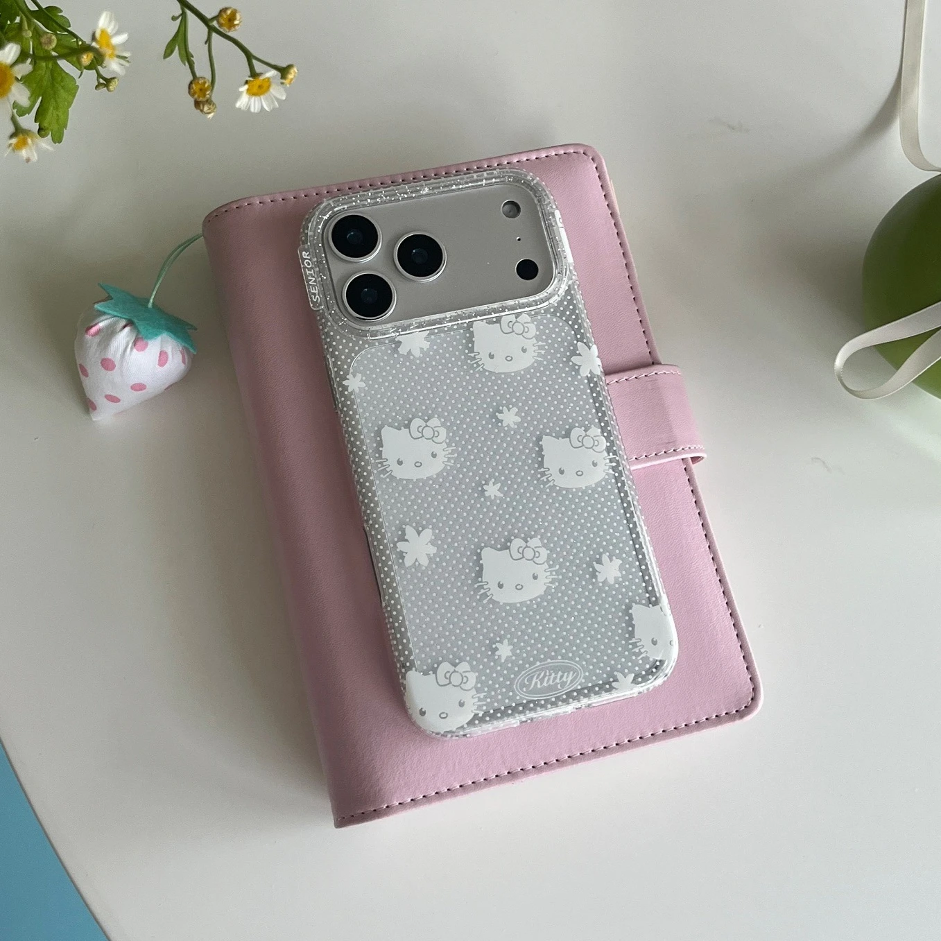 Cute Cartoon Y2K Hello Kitty Transparent Mobile Phone Case for IPhone 17 Pro Max 17 Pro 16 Pro Max 17 16 15 Pro Max Phone Case view 2