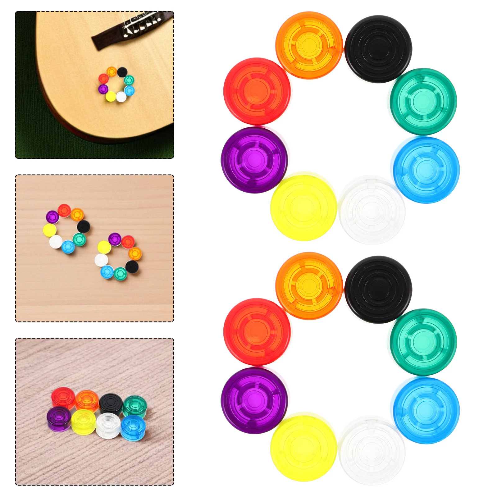 

16pcs Guitar Effects Pedal Footswitch Caps 21X9.6Mm Multicolor Plastic Toppers For Stage Performance Foot Nail Cap