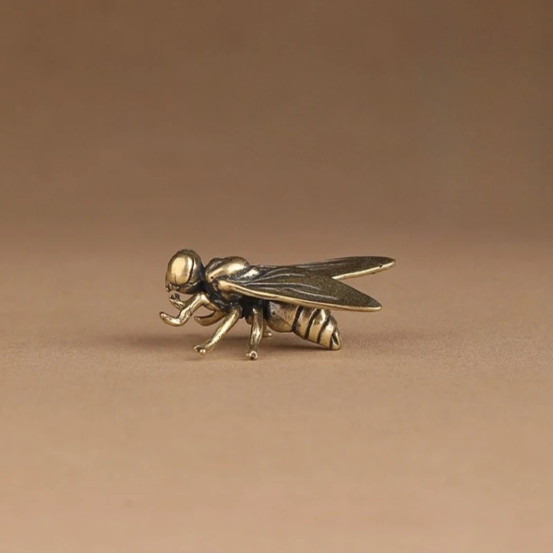 Picture 6: 1~5pcs Mini Brass Fly Insect Ornament Miniature Statue Vintage Craft Metal Insects Fly Figurine Home Office Desktop Decoration