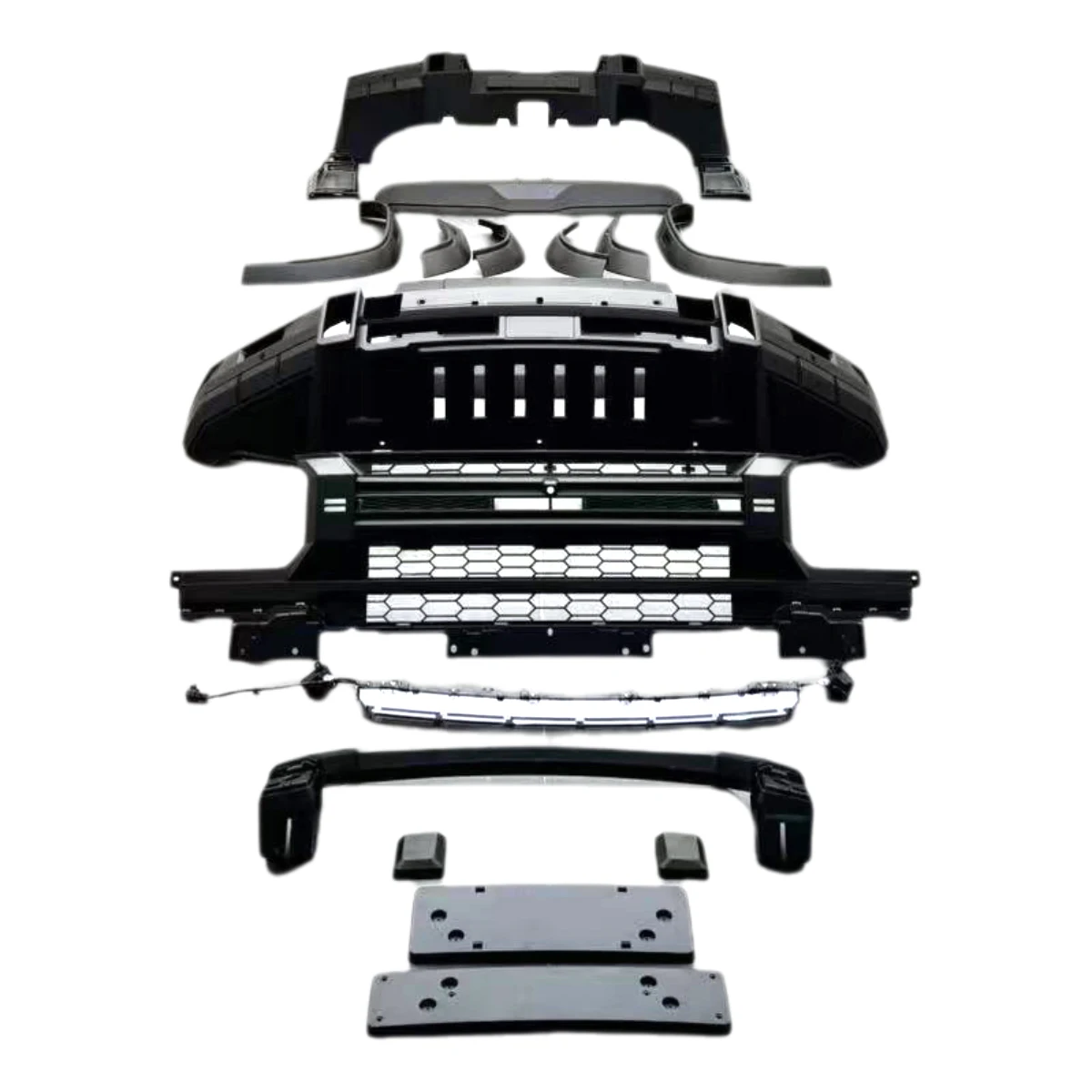 

newestShamo Auto Parts Bodykit Modification Kit Rear Spoiler Front Bumper Grille Car Body Kit for Jetour T2 Body Kit