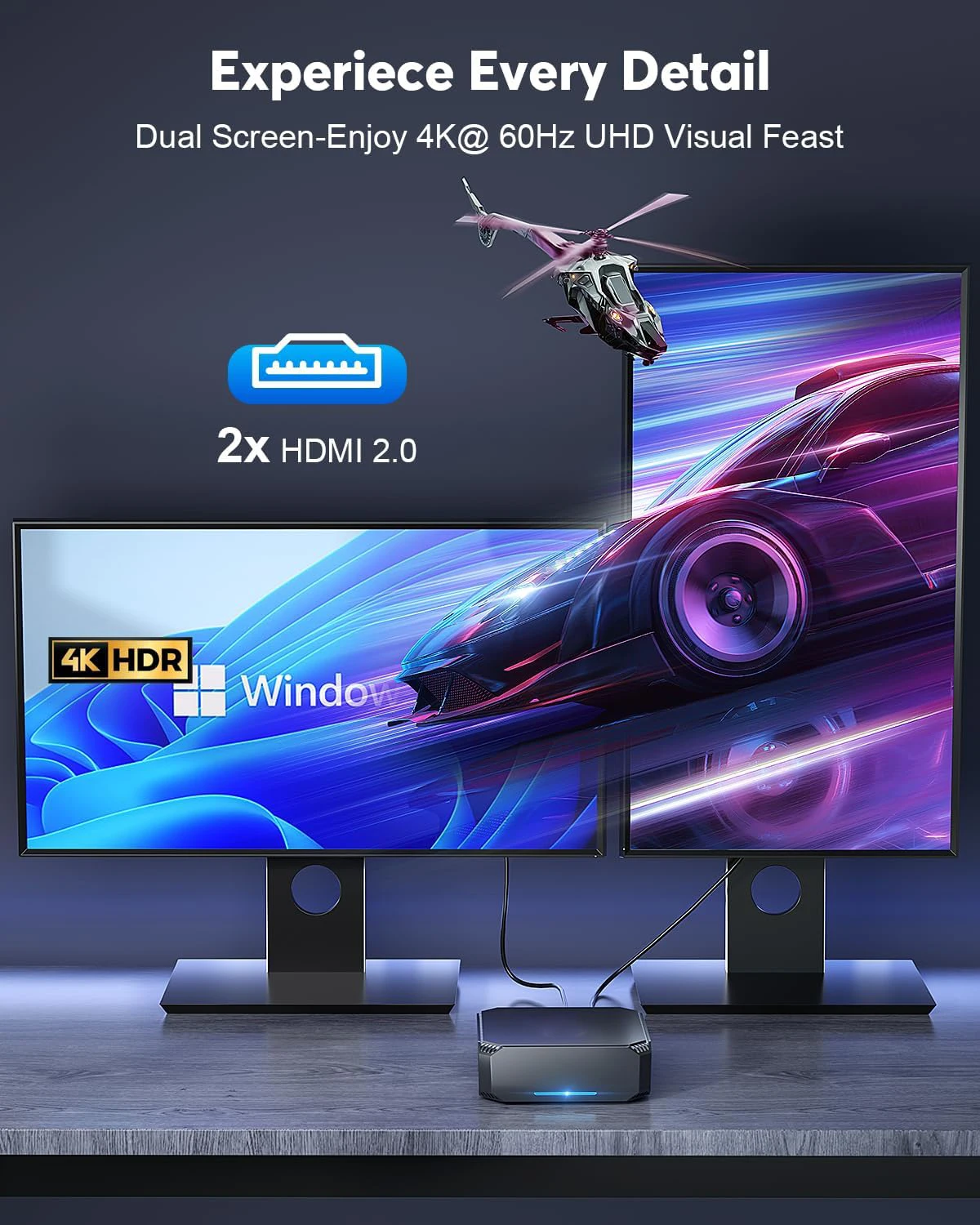 CYX AK2 Plus Mini PC Intel 12.a generación Alder Lake-N100 Mini computadora de torre Mini computadora Windows 11 compatible con 4K HD