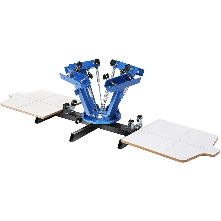 

Screen Printing Machine 4 Color 2 Station 360° Rotable Silk Screen Printing Press 21.2 x 17.7in 54 x 45cm Screen Printing Pres