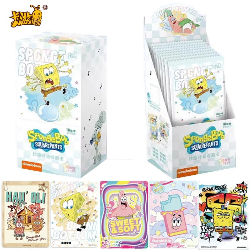 

KAYOU original SpongeBob SquarePants Card Figure Collection Trading Cards Cartoon Figure Cute Funny Bikini Beach Collection Card