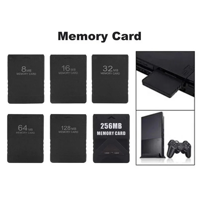 10PCS For PS2 Memory Card128MB Expansion Cards Suitable Micro Sd Memory Card For Sony Playstation PS2 Black Memory Card