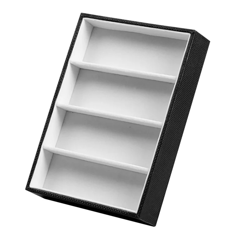 Preto Jóias Organizador Bandeja, Óculos De Sol Display Box, Óculos Casos, 4 Grades