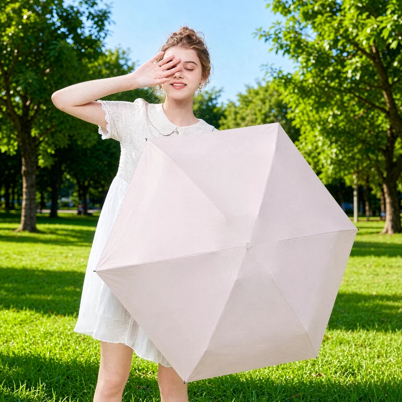 Ultra Light Mini Folding Parasol UV Protection Compact Sun Rain Umbrella for Women Travel Daily Carry Portable 일본풍 미니 양산