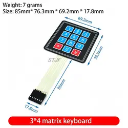 NEW 12 Key Membrane Switch Keypad 4x3 Matrix Array Matrix keyboard