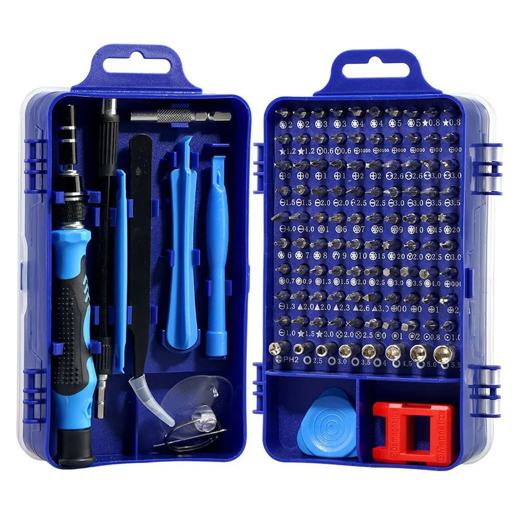 Multi-Function Screwdriver Set, 115 em 1, Precision Watch, Mobile Phone, Desmontar, Repair Tool Box, Hand Tools Set, Novo
