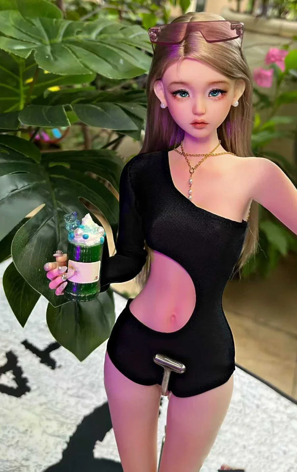 

(На заказ) Кукольная одежда для куклы Bjd 60/45 см, цельный купальник на одно плечо, игрушка для девочек 1/3, аксессуары для кукол, без куклы