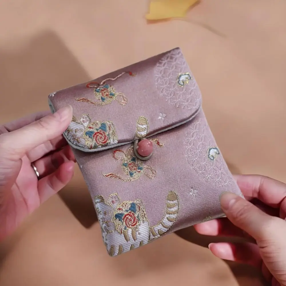 المطرزة الديباج مجوهرات حقيبة التخزين القطن لوحة صحية صغيرة الحقيبة متعددة الوظائف هدية حقيبة ملابس