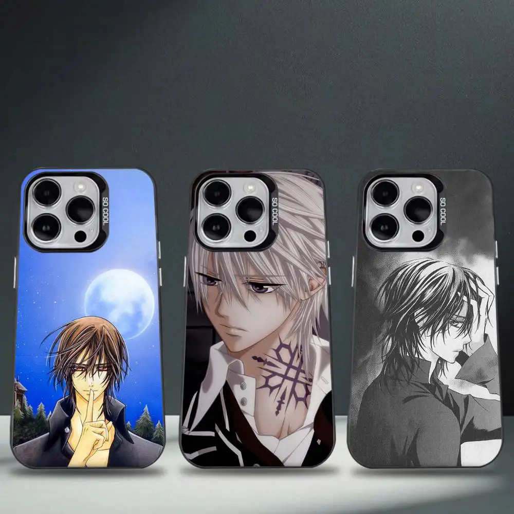

Anime V-Vampire K-Knight Phone Case For iPhone 11,12,13,14,15,16,17,Pro,Max,Plus,E,Air,Mini IMD Matte Black