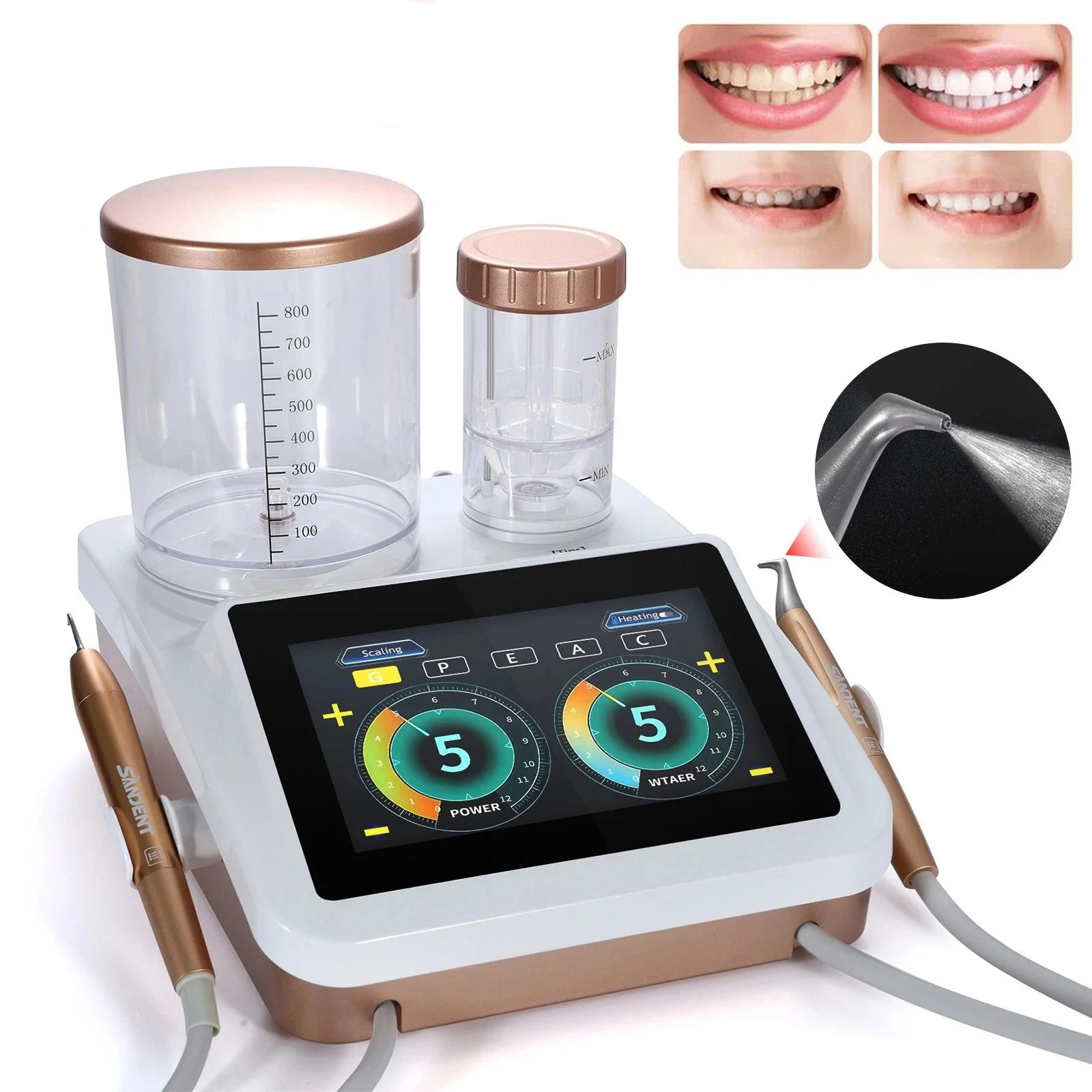 Dental Complex Ultrasonic Scaler with Sandblasting Cleaning 2in1 Periodontal Machine
