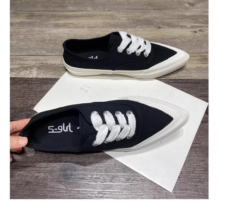 XGRAVITY Fashion Women Vulcanized Shoes Sneakers Ladies Lace-up Casual Shoes Breathable Walking Canvas Shoes Girl Flats C278