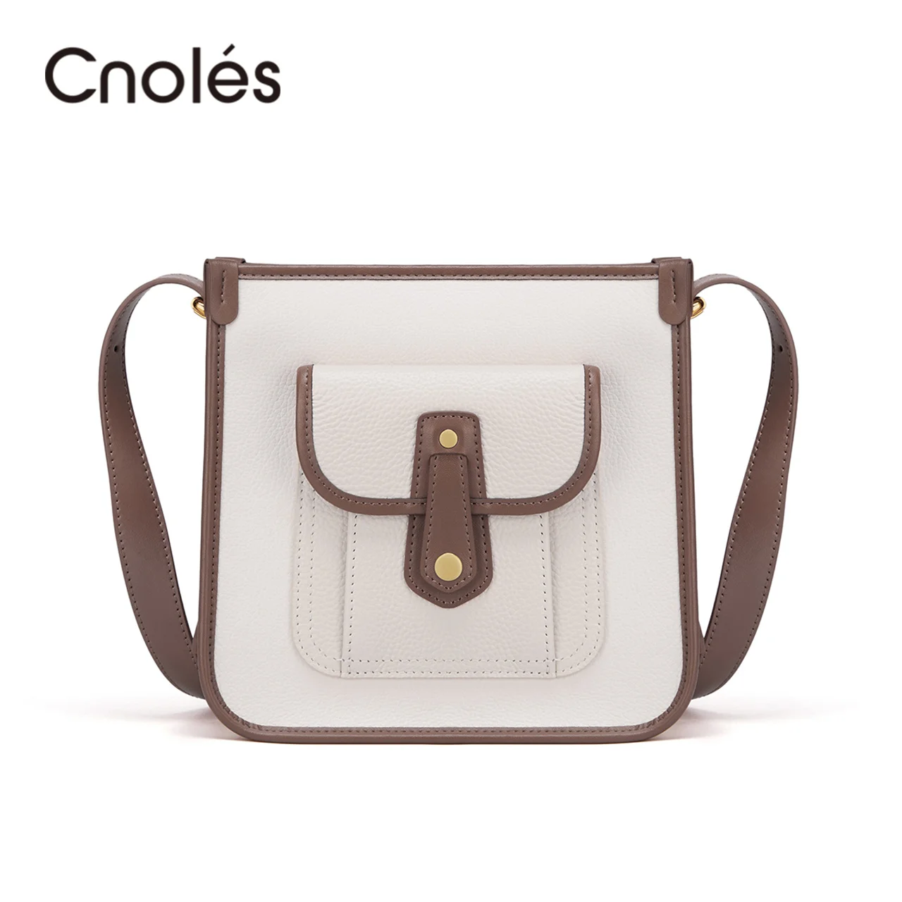 Cnoles Women Shoulder Bag Tote Cambridge Bag New Female Brand Fashion Cowhide Crossbody Bag Birthday Present