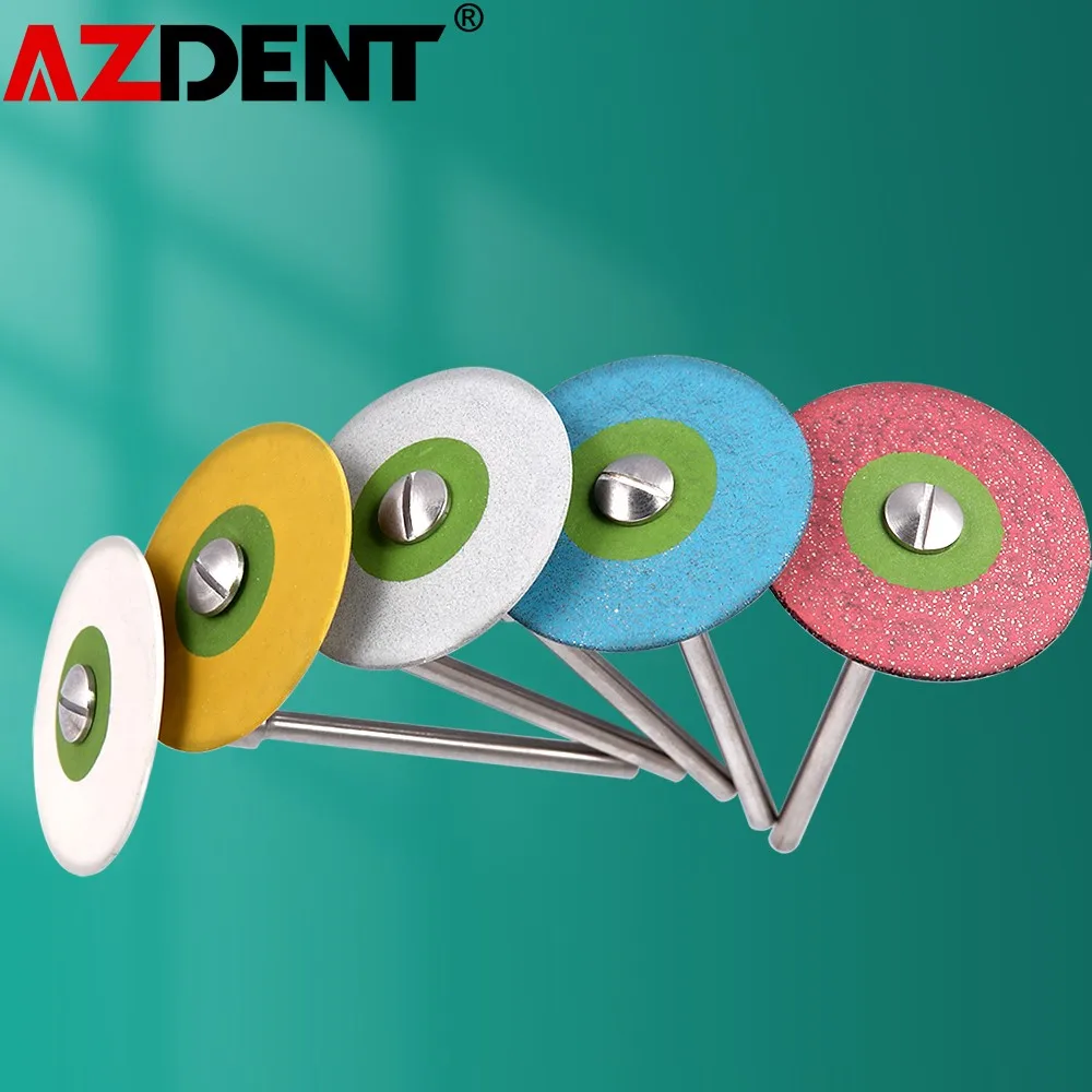 1 PC Azdent Dental (HP) 26mm Rubber Diamond Polisher Wheel Disc