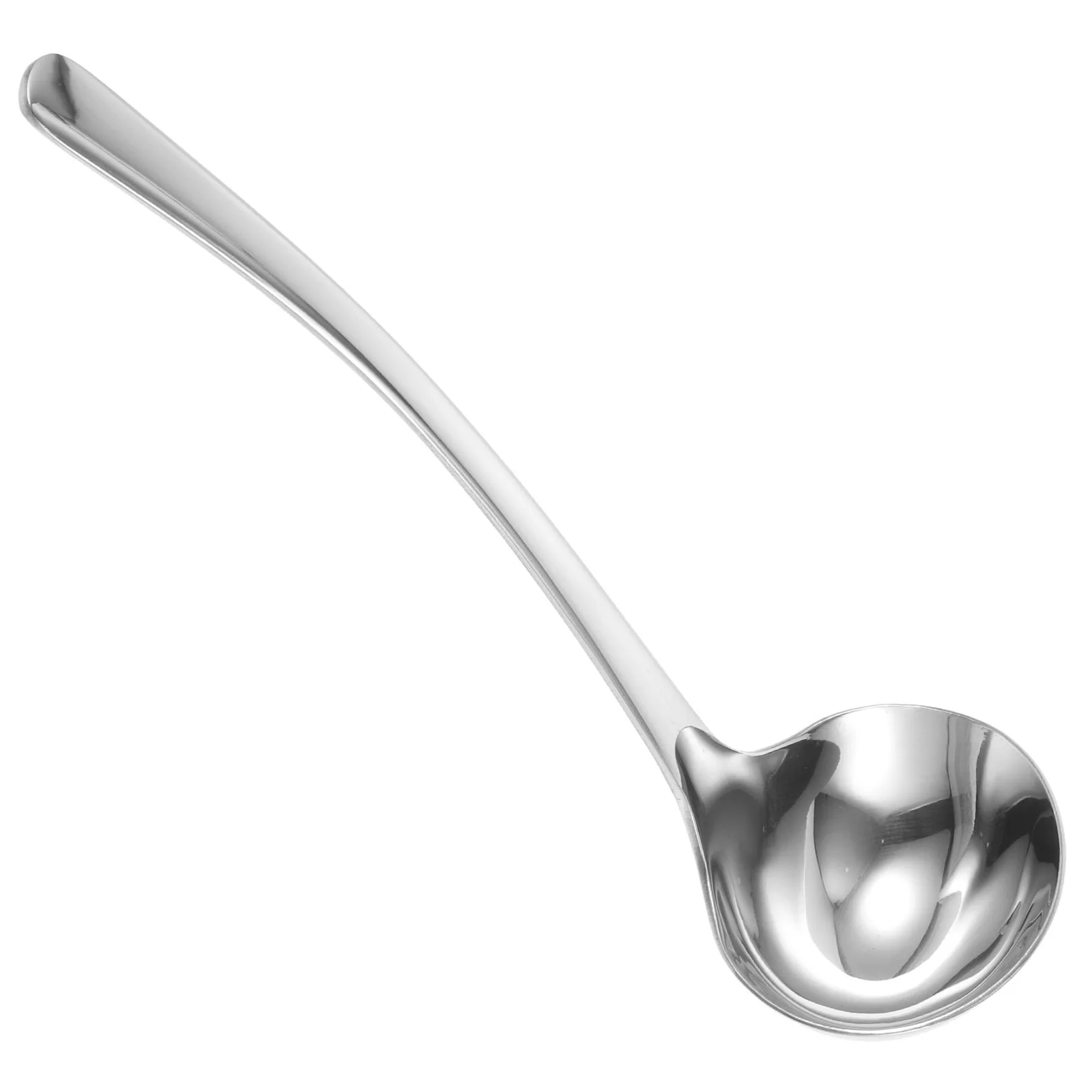 

Long Handle Soup Spoon Stainless Steel Food Serving Scoop Mixing Spoon for Home Restaurant (Silver) soup spoons