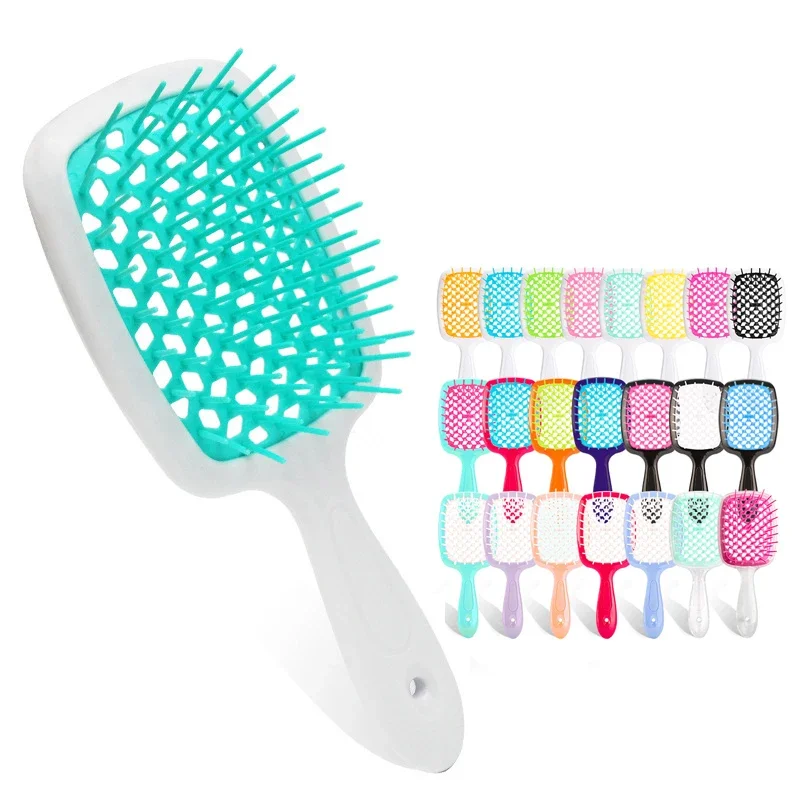 Fluffy Shape Comb Mesh Comb Hairdressing Hair Smoothing Honeycomb Dry and Wet Hollow Comb