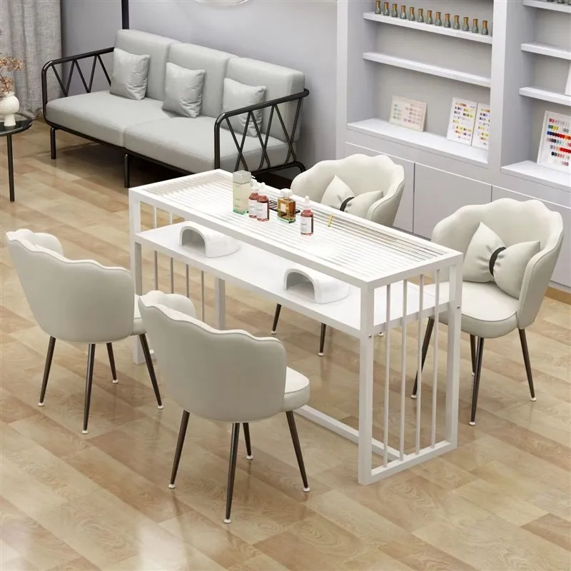 Salon Station Nail Tables Salon Furniture Professional Nail Table Manicure Table Free Shipping Beautician Reception Table Mesa